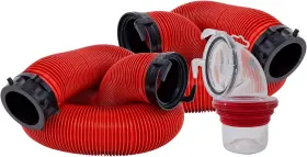 D04-0115 Valterra Ez Coupler 20-foot Rv Sewer Hose Kit For Camper 20 Ft Red D04-0115 Valterra Ez Coupler 20-foot Rv Sewer Hose Kit For Camper 20 Ft Red