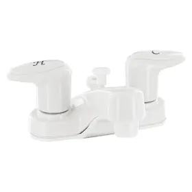 Pf222241 Valterra Catalina Plastic White Low-arc Lavatory Faucet W Levers Handles And Diverted Pf222241 Valterra Catalina Plastic White Low-arc Lavatory Faucet W Levers Handles And Diverted