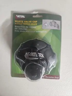 T1020-1vp Valterra 3 Inch Waste Valve Bayonet Termination Cap With 3/4 Drain Camper