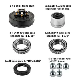 Hd550k Vehiclepartner14 84557 5 On For 3500 Lbs Axle One Trailer Brake Hub Drum 5x5 10 X 2-1/4 #2 Hd550k Vehiclepartner14 84557 5 On For 3500 Lbs Axle One Trailer Brake Hub Drum 5x5 10 X 2-1/4 #2