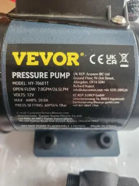 Cxbzldybd7gpm7vim Vevor 7 Gpm Washdown Deck Pump Kit 12v Water 60 Psi 10ft Self Priming Head #2 Cxbzldybd7gpm7vim Vevor 7 Gpm Washdown Deck Pump Kit 12v Water 60 Psi 10ft Self Priming Head #2
