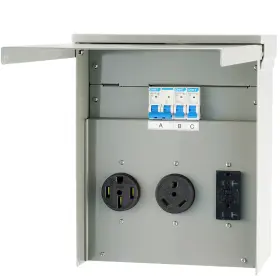Rv-30a Vevor Rv-30a/50a 20/30/50a Temporary Rv Power Outlet Box Electrical Receptacle Camper