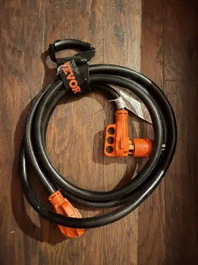Yzxcsrvnema143d9x Vevor 15ft Rv Extension Cord Power 50amp Nema 14-50r/nema 14-50p Etl Listed