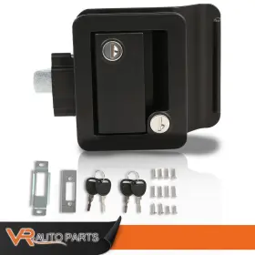 Zp-02etd0002abk Vr Auto Parts Black Rv Paddle Entry Door Lock Latch Handle Knob Deadbolt New Camper Trailer