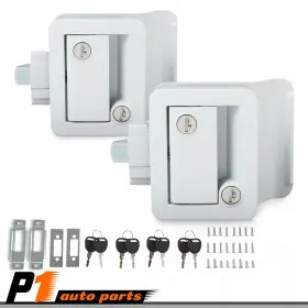 Zp-02etd0002awt2 Vr Auto Parts 2x Fit For Rv Entry Door Lock Latch Key Handle Deadbolt Camper Cargo Trailer New