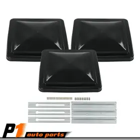 Zp-02trc0001dbk3 Vr Auto Parts 3 Pack 14 Inch X14 Rv Replacement Roof Vent Cover Black Camper Trailer