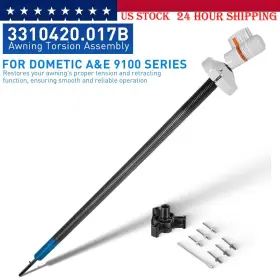 3310420.017b Vsshop Vsqp0432 For Dometic A&e 9100 Rv Power Awning Left Hand Torsion Assembly