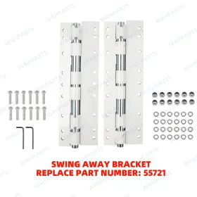 55721 Wahparts Rv Extension Bracket Rieco Titan Swing Away For 13-16 Inch Camper Jack
