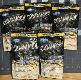 Walex 742693500046 New Lot Of 5 Bags Cmdobg Commando Black Holding Tank Cleaner Drop Walex 742693500046 New Lot Of 5 Bags Cmdobg Commando Black Holding Tank Cleaner Drop