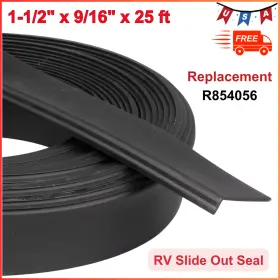 Rvsls-04 Wankic Rv Slide Out Seal 1-1/2 Inch X9/16 X25ft Black Rubber Slideout Wiper Replacement Rvsls-04 Wankic Rv Slide Out Seal 1-1/2 Inch X9/16 X25ft Black Rubber Slideout Wiper Replacement