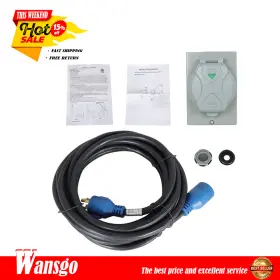 Tr55188 Wansgo 30 Amp Generator Cord 25ft And Power Inlet Box Combo Kit With Organizer Tr55188 Wansgo 30 Amp Generator Cord 25ft And Power Inlet Box Combo Kit With Organizer