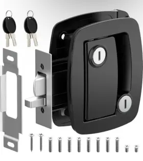 Pl0042 Welluck Rv Entry Door Lock With Paddle Deadbolt 100% Metal Camper Key Black Pl0042 Welluck Rv Entry Door Lock With Paddle Deadbolt 100% Metal Camper Key Black