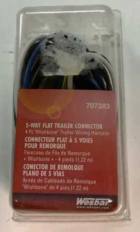 707283 Wesbar 053522072833 5-way Flat Connector 4 Ft Wishbone Free Shipping
