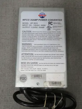 Wf-9835 Wfco 35 Amp Rv Camper Battery Power Converter Charger Tested And Working Wf-9835 Wfco 35 Amp Rv Camper Battery Power Converter Charger Tested And Working