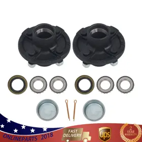 On1473866l Wflnhb For 2000lb. Axles With 1 Inch Straight Spindle Trailer Hub Kit 4 Bolt On Circle