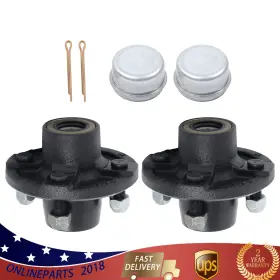 On1473934l Wflnhb Pre-greased Trailer Hub Kit 4 Bolt On Inch Circle 4ft