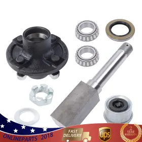 On1474104l Wflnhb With Square Spindles Side Car Trailer 2000# 4 X Hub Axel Kit