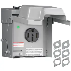 14-50r Wilawels 976603852015 50 Amp Rv Power Outlet Box 125/250v Nema Weatherproof Outdoor
