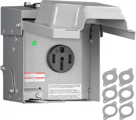 H91ob06 Wilawels 50 Amp Rv Power Outlet Box 125/250v Nema 14-50r H91ob06 Wilawels 50 Amp Rv Power Outlet Box 125/250v Nema 14-50r