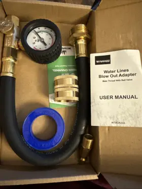 Wtboa203 Winamoo Dual Purpose Rv Water Line Blowout Kit Winterization Garden Hose