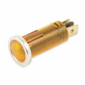 20540 Wirthco Battery Doctor Amber Indicator Light With Chrome Bezel 1 2 Inch