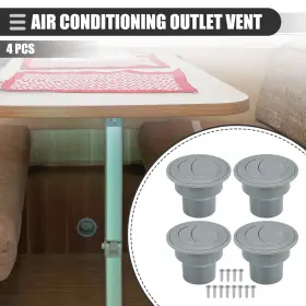 X Autohaux 767153096372 4 Set Dashboard Air Conditioning Outlet Vent Round For Rv 2.09 Inch Pipe Diameter