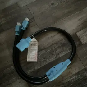 Xl1430r-a Xuanhua Rv Marine Y Splitter Combiner 2 X 120v Male To 50 Amp Female 3ft Long Nos