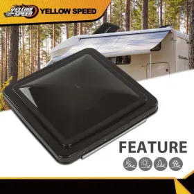 Yew82214 Yellowspeed 14 Inch X Replacement Roof Vent Cover Camper Rv Trailer Ventline Smoked 1pc