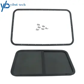 Yi273903t Yibei-tech 35 Inch W X 22 H For Rv Camper Horizontal Sliding Window With Black Trim Ring Lock