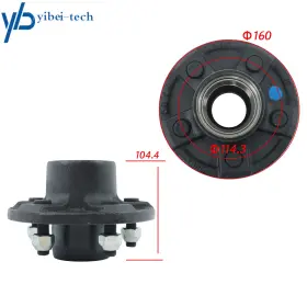 Yi304486t Yibei-tech 2 Pk 5-bolt On 4-1/2 Inch And 5 Hub Square Stock 1-3/8 To 1-1/16 Spindle Assembly