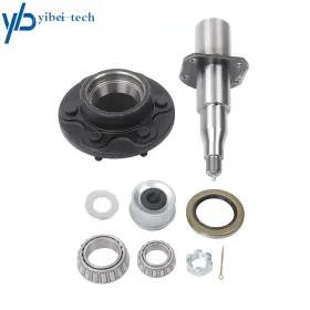 Yi305340t Yibei-tech 6000lbs Axle Stub Kit 6 On 5.5 Inch Idler Hub With #42 Flanged Round Ez Lube Spindle