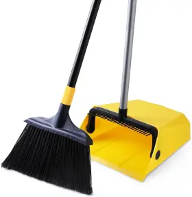 Jhus-fsz040-1 Yocada Commercial Broom And Dustpan Set With Comb Size One Yellow