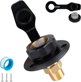 Fc-001 Zezcped Rv Water Inlet City With Check Valve Hose Connector Fc-001 Zezcped Rv Water Inlet City With Check Valve Hose Connector