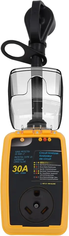 B09fprmhy3 Zikopomi Rv Surge Protector 30 Amp Smart With Waterproof Yellow