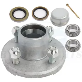 Cs10789775 Zonemotive 4 On Inch Boat Trailer Galvanized Hub And 1 X 44643 Bearings Fits 2000lb #2