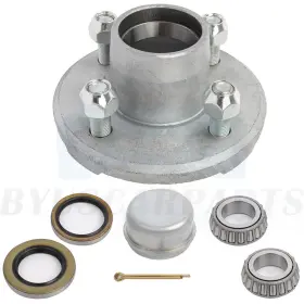 Cs10789775 Zonemotive 4 On Inch Boat Trailer Galvanized Hub And 1 X 44643 Bearings Fits 2000lb