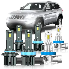 Zstopcl-z18 Zstopcl Z10-car 6x Led Light Bulbs 6000k High/low/fog Jeep Grand Cherokee 14-17 800% Bright