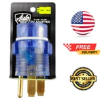 Auto Drive 50 30-AMP Universal Rv Power Adapter With Light, Clear Blue. Fixed Price $19.99.