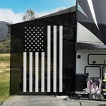 Tentproinc Rv Awning Side Shade Screen 9 X 7 - White American Flag Black Mesh.... Fixed Price $155.27.