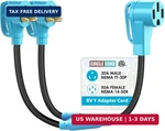 Circlecord Etl Listed Rv Y Adapter Two To 50 Amp, Nema TT-30P Male. Fixed Price $51.17.