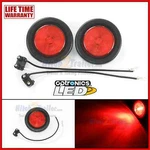 (2) Red 2" Round 1 Led Side Marker Clearance Trailer Truck Light Optronics Fleet. Fixed Price $11.27.