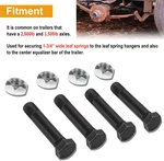 4 Pack 9/16"-18 X 3" Long Trailer Leaf Spring Shackle Bolts W/lock Nuts, Fit .... Fixed Price $24.73.