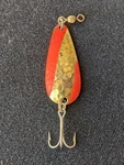 Nebco Flash Bait =2662, Mpl's Minn. Orange, Gold Hammered Metal.. Fixed Price $15.00.