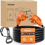 Nilight 30 Amp 15FT Rv Extension Cord 125V Heavy Duty 10 Gauge Pure Copper. Fixed Price $51.99.