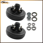 On 5.5" Bolt Circle Trailer Brake Drums Kits 12"X2" For 5200-6000LBS Axle. Fixed Price $135.04.
