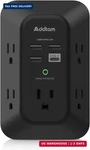 Usb Wall Charger Surge Protector - Addtam 5 Outlet Extender With 4 Charging. Fixed Price $25.96.