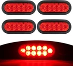6" Oval Led Trailer Lights Kit, Waterproof Stop/turn/brake Red. Fixed Price $48.96.