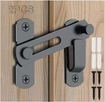 2PCS Barn Door Lock, 180 Degree Flip Sliding Latches, Gate For. Fixed Price $10.58.