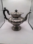 Antique Vintage Dixon Son Empire Pewter Teapot Wooden Handle 9 Tall. Fixed Price $139.99.