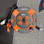 LINK2HOME 60FT Cord Reel Extension Outlets 14 Awg Sjtw Heavy Duty High. Fixed Price $55.00.